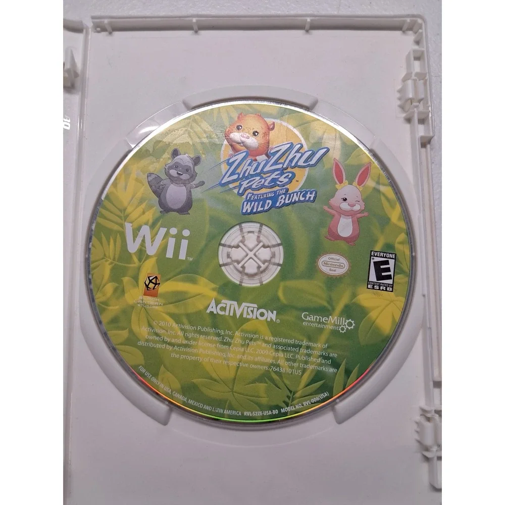 ZhuZhu Pets Featuring The Wild Bunch Nintendo Wii Game Activision RVL-S2ZE-USA - Picture 2 of 4